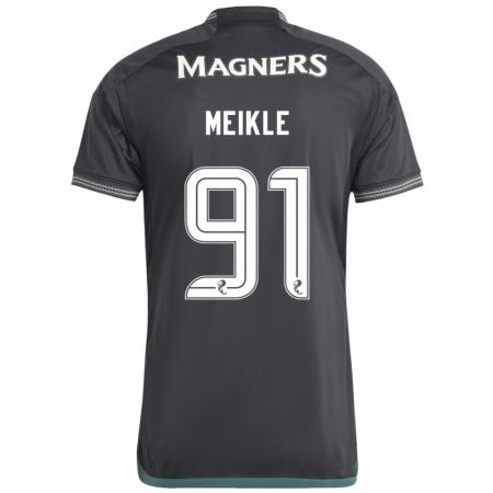 Kandiny Homme Maillot Jamie Meikle #91 Noir Tenues Extérieur 2023/24 T-Shirt