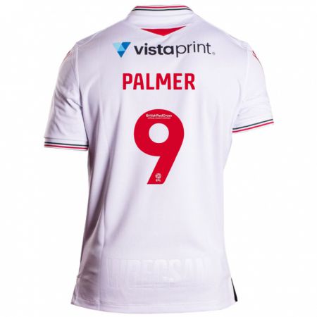 Kandiny Homme Maillot Ollie Palmer #9 Blanc Tenues Extérieur 2023/24 T-Shirt
