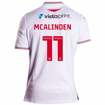 Kandiny Homme Maillot Liam Mcalinden #11 Blanc Tenues Extérieur 2023/24 T-Shirt