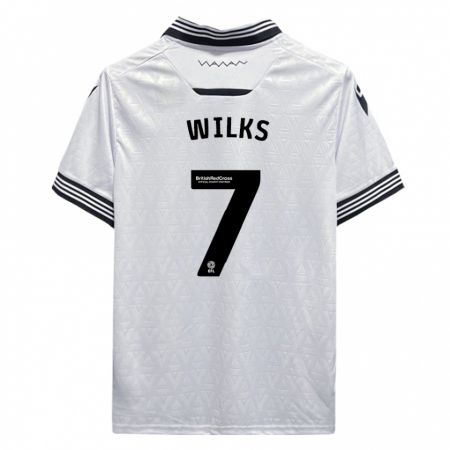Kandiny Homme Maillot Mallik Wilks #7 Blanc Tenues Extérieur 2023/24 T-Shirt