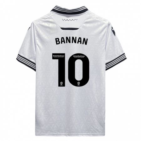 Kandiny Homme Maillot Barry Bannan #10 Blanc Tenues Extérieur 2023/24 T-Shirt