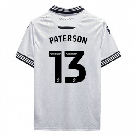 Kandiny Homme Maillot Callum Paterson #13 Blanc Tenues Extérieur 2023/24 T-Shirt