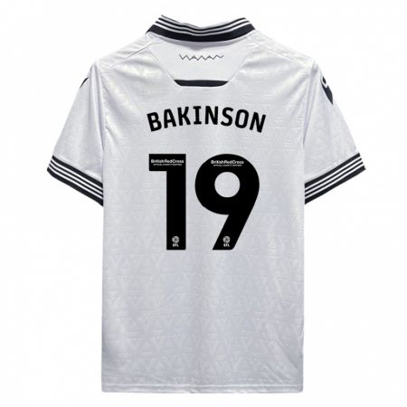 Kandiny Homme Maillot Tyreeq Bakinson #19 Blanc Tenues Extérieur 2023/24 T-Shirt