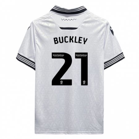 Kandiny Homme Maillot John Buckley #21 Blanc Tenues Extérieur 2023/24 T-Shirt