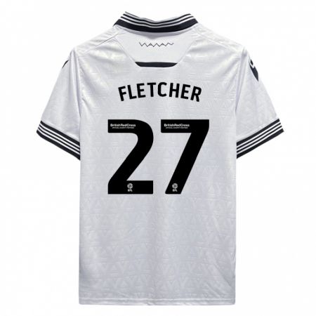 Kandiny Homme Maillot Ashley Fletcher #27 Blanc Tenues Extérieur 2023/24 T-Shirt