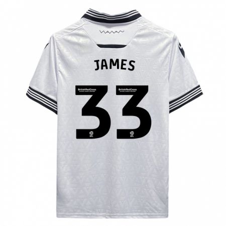 Kandiny Homme Maillot Reece James #33 Blanc Tenues Extérieur 2023/24 T-Shirt