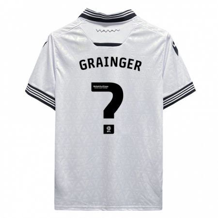 Kandiny Homme Maillot William Grainger #0 Blanc Tenues Extérieur 2023/24 T-Shirt