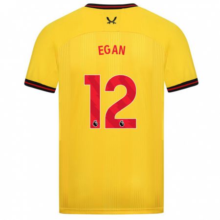Kandiny Homme Maillot John Egan #12 Jaune Tenues Extérieur 2023/24 T-Shirt