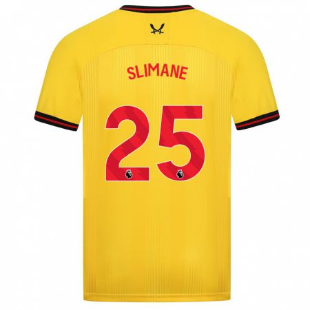 Kandiny Homme Maillot Anis Slimane #25 Jaune Tenues Extérieur 2023/24 T-Shirt