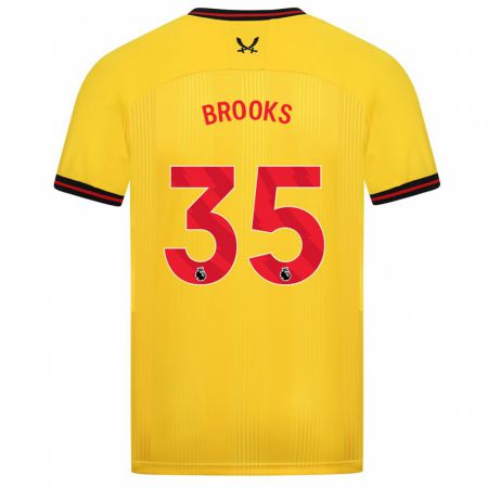 Kandiny Homme Maillot Andre Brooks #35 Jaune Tenues Extérieur 2023/24 T-Shirt