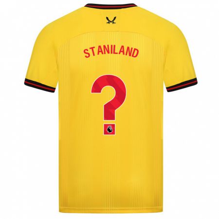 Kandiny Homme Maillot Charlie Staniland #0 Jaune Tenues Extérieur 2023/24 T-Shirt