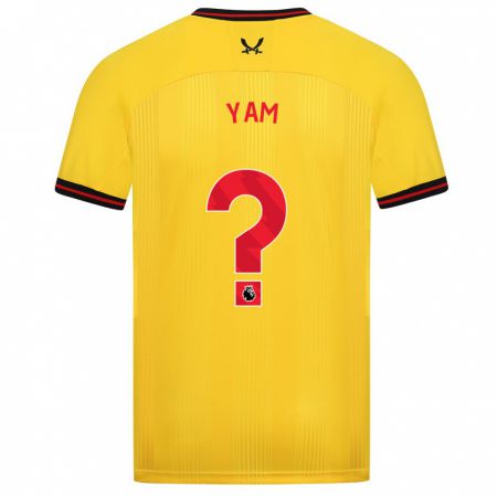 Kandiny Homme Maillot Callum Yam #0 Jaune Tenues Extérieur 2023/24 T-Shirt