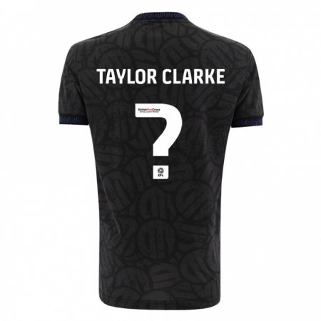 Kandiny Homme Maillot Omar Taylor-Clarke #0 Noir Tenues Extérieur 2023/24 T-Shirt