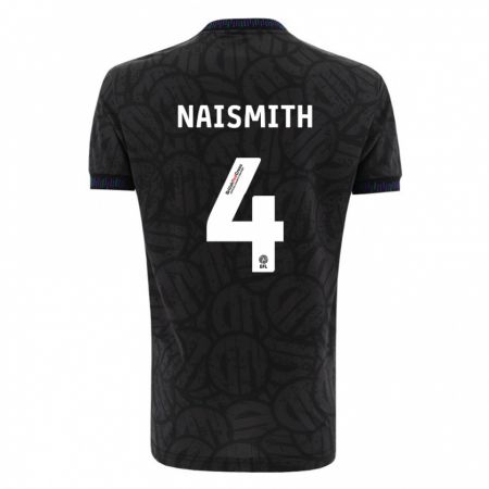 Kandiny Homme Maillot Kal Naismith #4 Noir Tenues Extérieur 2023/24 T-Shirt