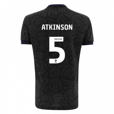 Kandiny Homme Maillot Rob Atkinson #5 Noir Tenues Extérieur 2023/24 T-Shirt