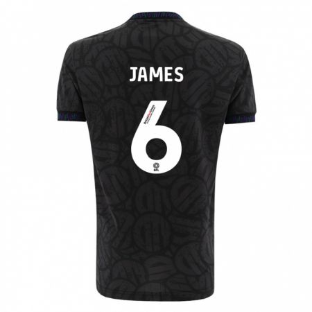 Kandiny Homme Maillot Matty James #6 Noir Tenues Extérieur 2023/24 T-Shirt