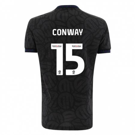 Kandiny Homme Maillot Tommy Conway #15 Noir Tenues Extérieur 2023/24 T-Shirt