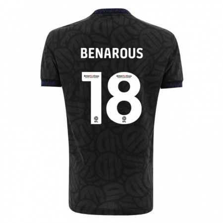 Kandiny Homme Maillot Ayman Benarous #18 Noir Tenues Extérieur 2023/24 T-Shirt
