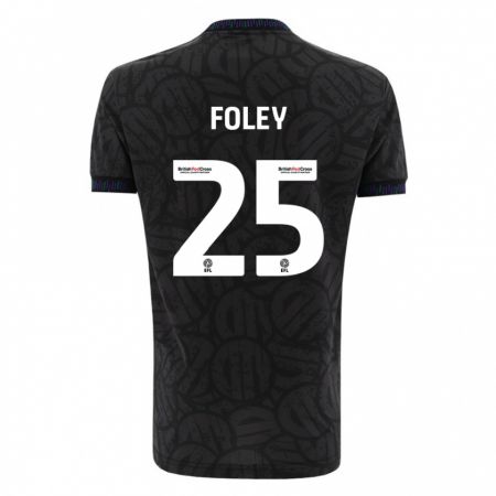 Kandiny Homme Maillot Erin Foley #25 Noir Tenues Extérieur 2023/24 T-Shirt
