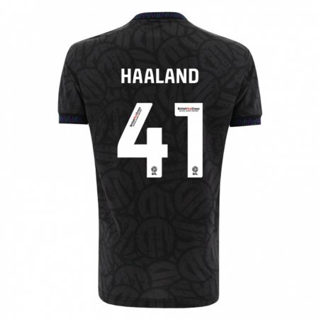 Kandiny Homme Maillot Benedicte Haaland #41 Noir Tenues Extérieur 2023/24 T-Shirt