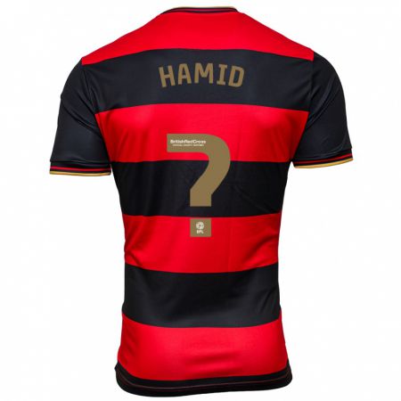 Kandiny Homme Maillot Hassan Hamid #0 Noir Rouge Tenues Extérieur 2023/24 T-Shirt