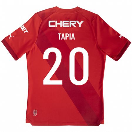 Kandiny Homme Maillot Gonzalo Tapia #20 Rouge Tenues Extérieur 2023/24 T-Shirt