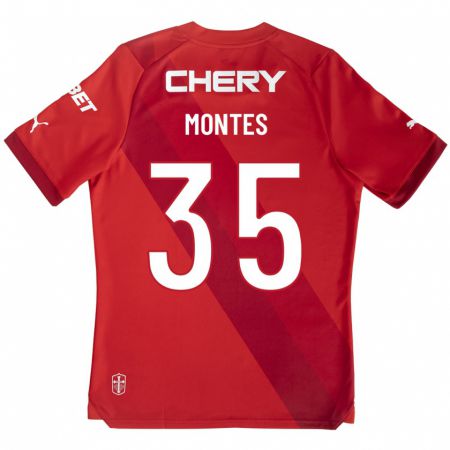 Kandiny Homme Maillot Clemente Montes #35 Rouge Tenues Extérieur 2023/24 T-Shirt