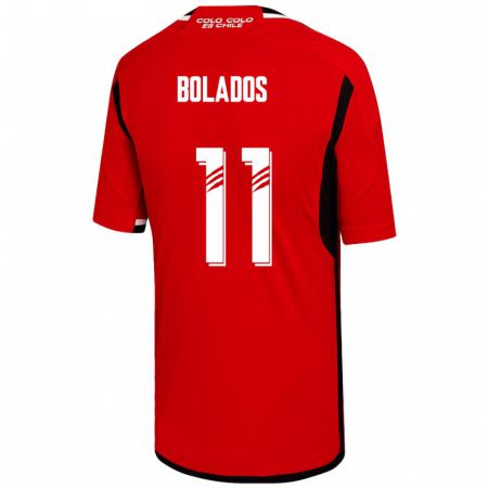 Kandiny Homme Maillot Marcos Bolados #11 Rouge Tenues Extérieur 2023/24 T-Shirt