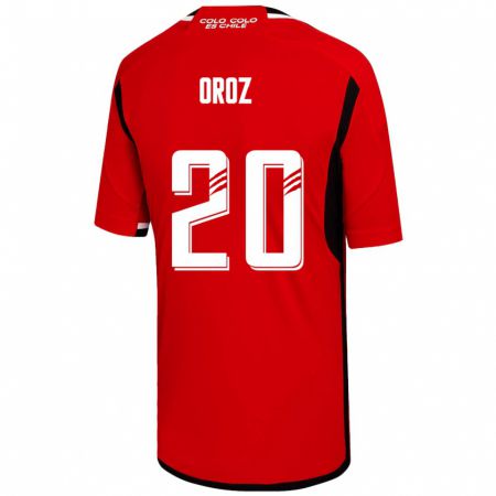 Kandiny Homme Maillot Alexander Oroz #20 Rouge Tenues Extérieur 2023/24 T-Shirt