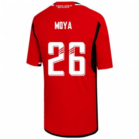 Kandiny Homme Maillot Matías Moya #26 Rouge Tenues Extérieur 2023/24 T-Shirt