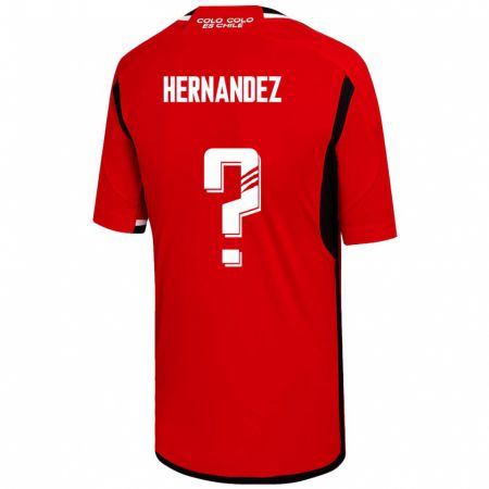 Kandiny Homme Maillot Leandro Hernández #0 Rouge Tenues Extérieur 2023/24 T-Shirt