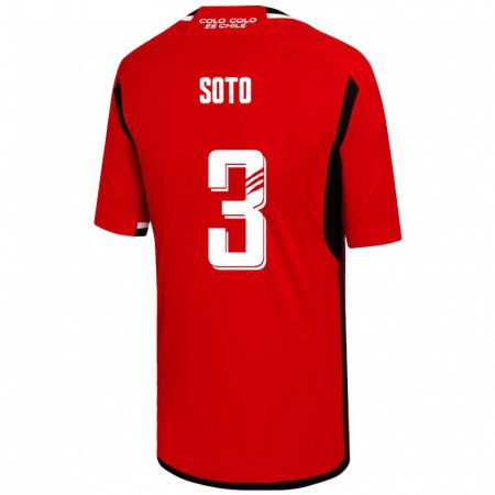 Kandiny Homme Maillot Rocío Soto #3 Rouge Tenues Extérieur 2023/24 T-Shirt