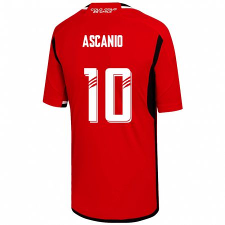 Kandiny Homme Maillot Yusmery Ascanio #10 Rouge Tenues Extérieur 2023/24 T-Shirt