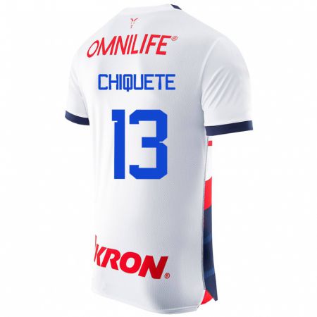 Kandiny Homme Maillot Jesús Orozco Chiquete #13 Blanc Tenues Extérieur 2023/24 T-Shirt