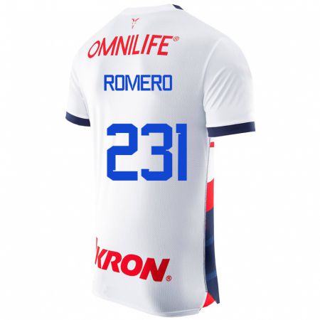 Kandiny Homme Maillot Ángel Romero #231 Blanc Tenues Extérieur 2023/24 T-Shirt