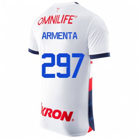 Kandiny Homme Maillot Deibith Armenta #297 Blanc Tenues Extérieur 2023/24 T-Shirt