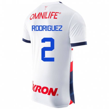 Kandiny Homme Maillot Jaqueline Rodríguez #2 Blanc Tenues Extérieur 2023/24 T-Shirt
