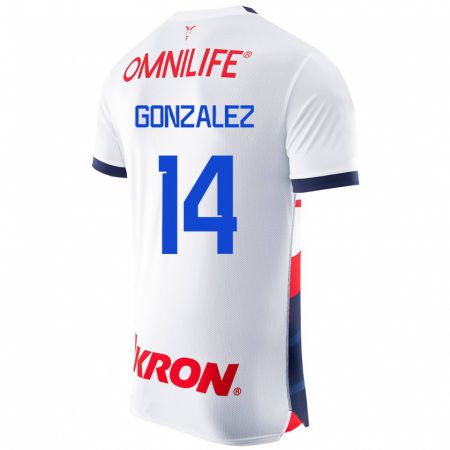 Kandiny Homme Maillot Ivonne González #14 Blanc Tenues Extérieur 2023/24 T-Shirt