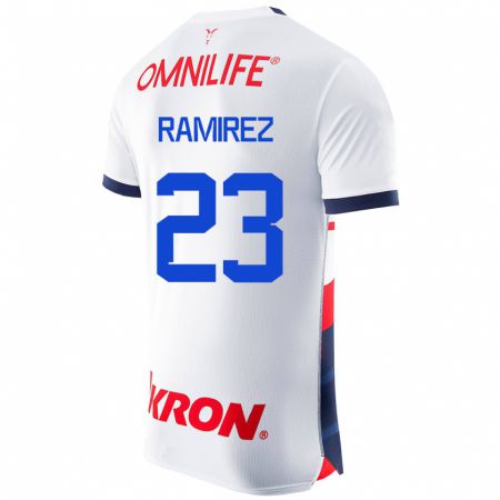 Kandiny Homme Maillot Alessandra Ramírez #23 Blanc Tenues Extérieur 2023/24 T-Shirt