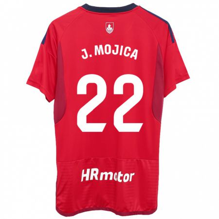 Kandiny Femme Maillot Johan Mojica #22 Rouge Tenues Domicile 2023/24 T-Shirt