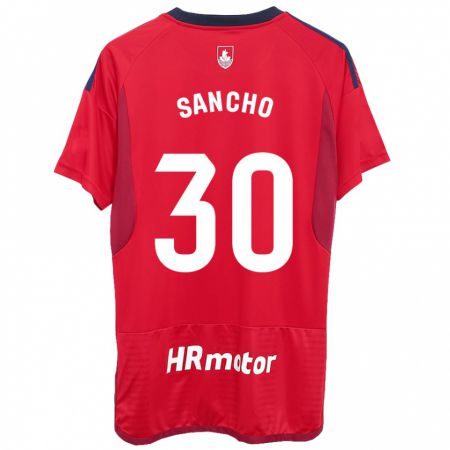 Kandiny Femme Maillot Dani Sancho #30 Rouge Tenues Domicile 2023/24 T-Shirt