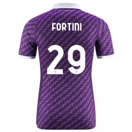 Kandiny Femme Maillot Niccolò Fortini #29 Violet Tenues Domicile 2023/24 T-Shirt