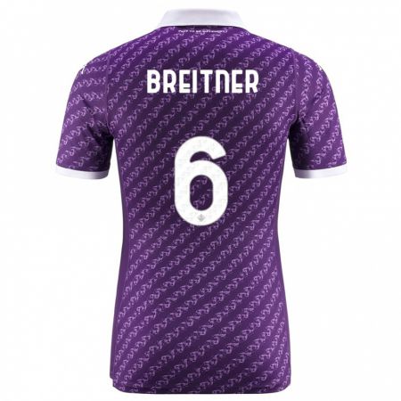 Kandiny Femme Maillot Stephanie Breitner #6 Violet Tenues Domicile 2023/24 T-Shirt