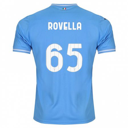 Kandiny Femme Maillot Nicolò Rovella #65 Bleu Tenues Domicile 2023/24 T-Shirt