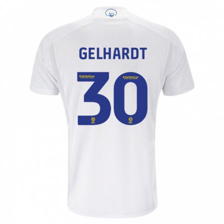 Kandiny Femme Maillot Joe Gelhardt #30 Blanc Tenues Domicile 2023/24 T-Shirt