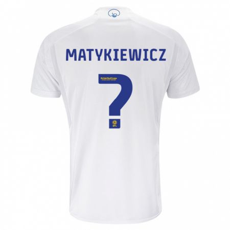 Kandiny Femme Maillot Luke Matykiewicz #0 Blanc Tenues Domicile 2023/24 T-Shirt