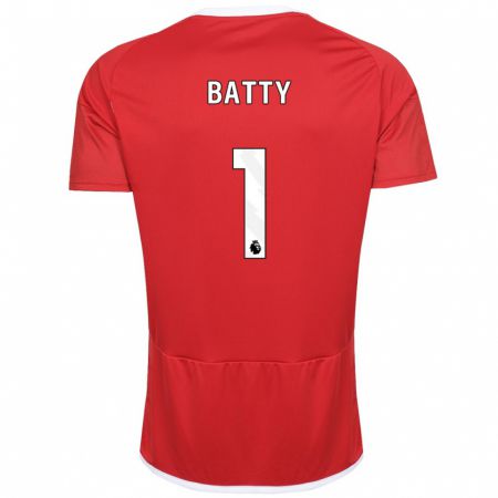 Kandiny Femme Maillot Emily Batty #1 Rouge Tenues Domicile 2023/24 T-Shirt