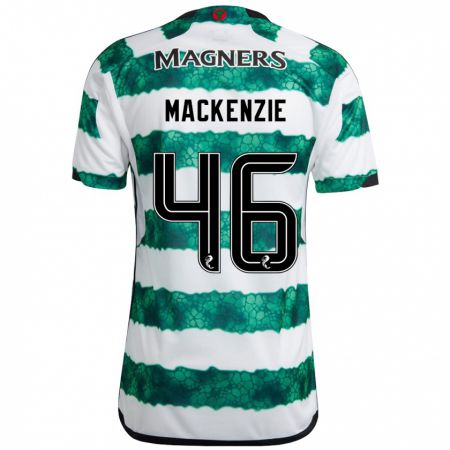 Kandiny Femme Maillot Magnus Mackenzie #46 Vert Tenues Domicile 2023/24 T-Shirt