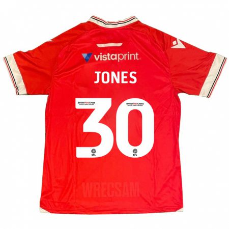 Kandiny Femme Maillot James Jones #30 Rouge Tenues Domicile 2023/24 T-Shirt