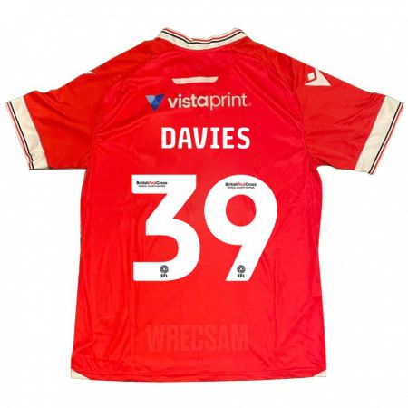 Kandiny Femme Maillot Daniel Davies #39 Rouge Tenues Domicile 2023/24 T-Shirt
